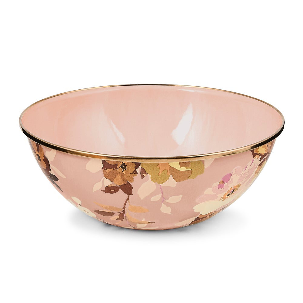 Wild Rose Mauve Enamel Everyday Bowl