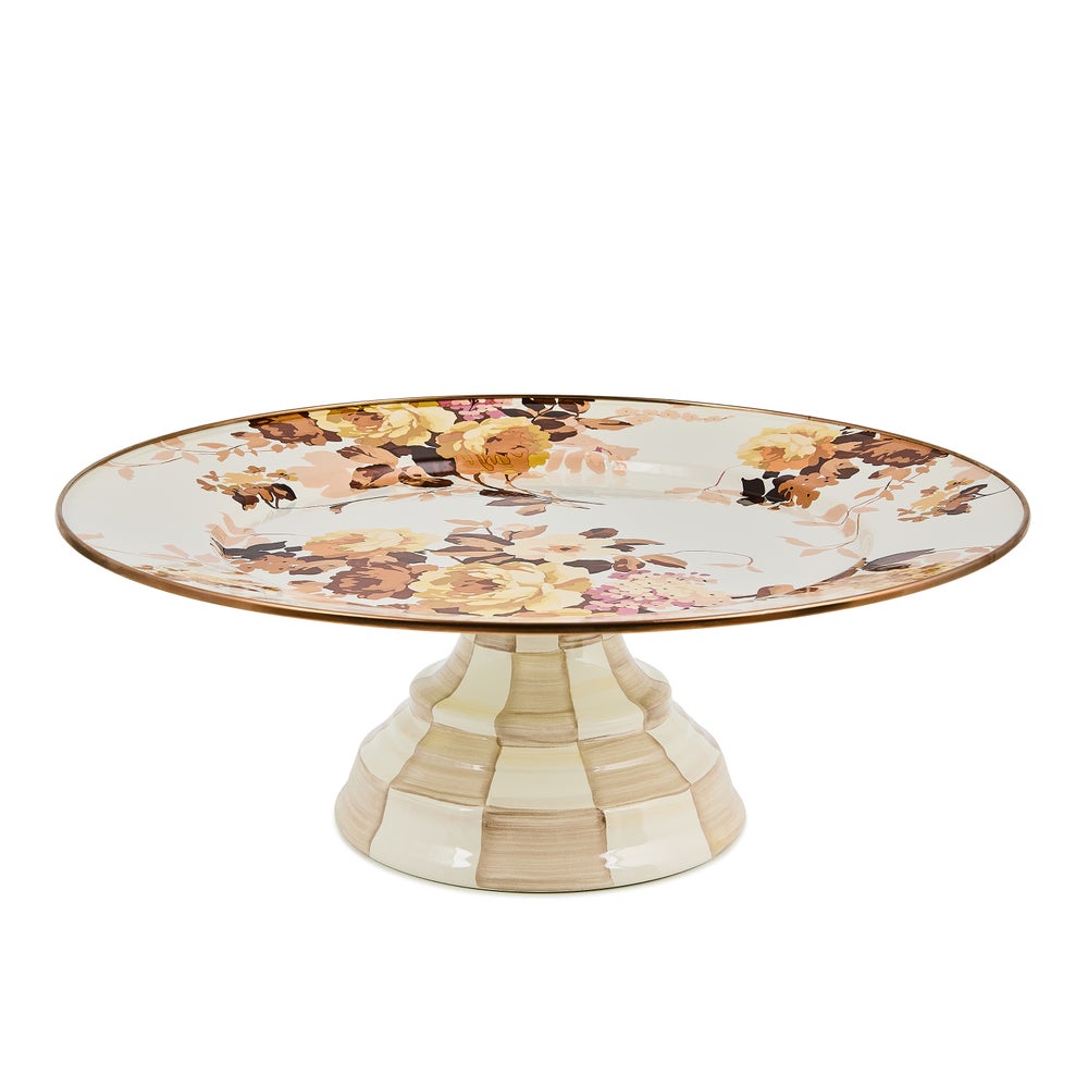 Floral Pedestal Platter
