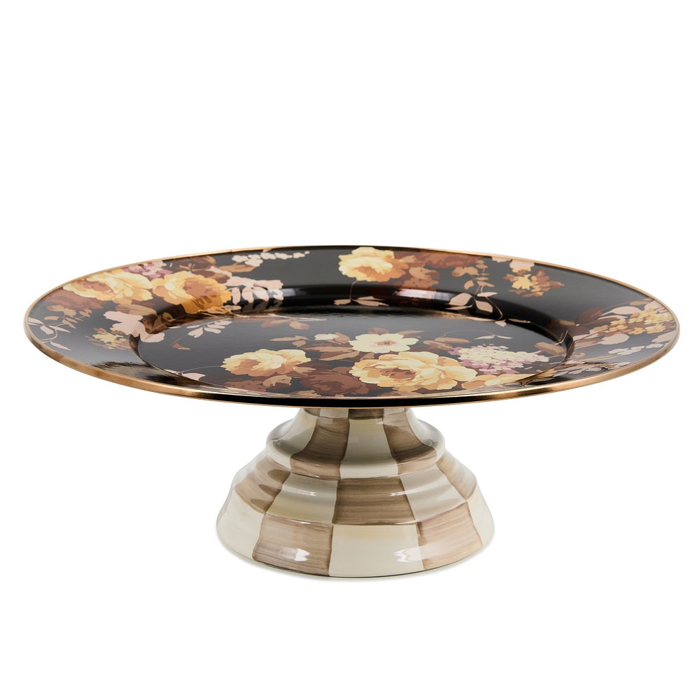Floral Pedestal Platter