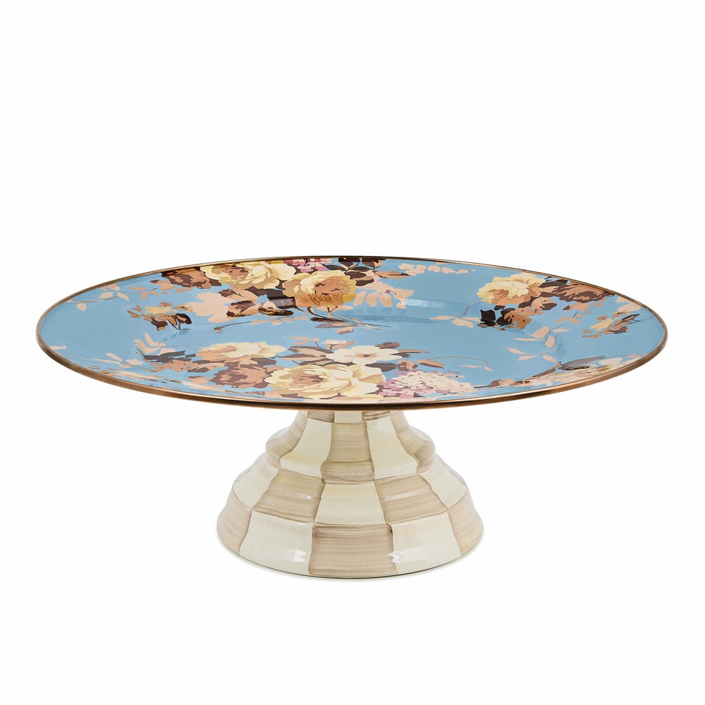 Floral Pedestal Platter