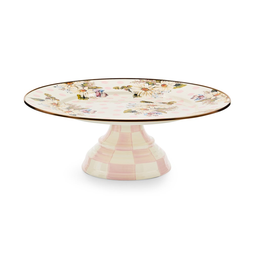 Floral Pedestal Platter