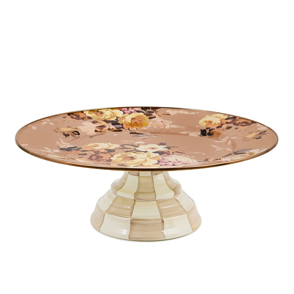 Floral Pedestal Platter