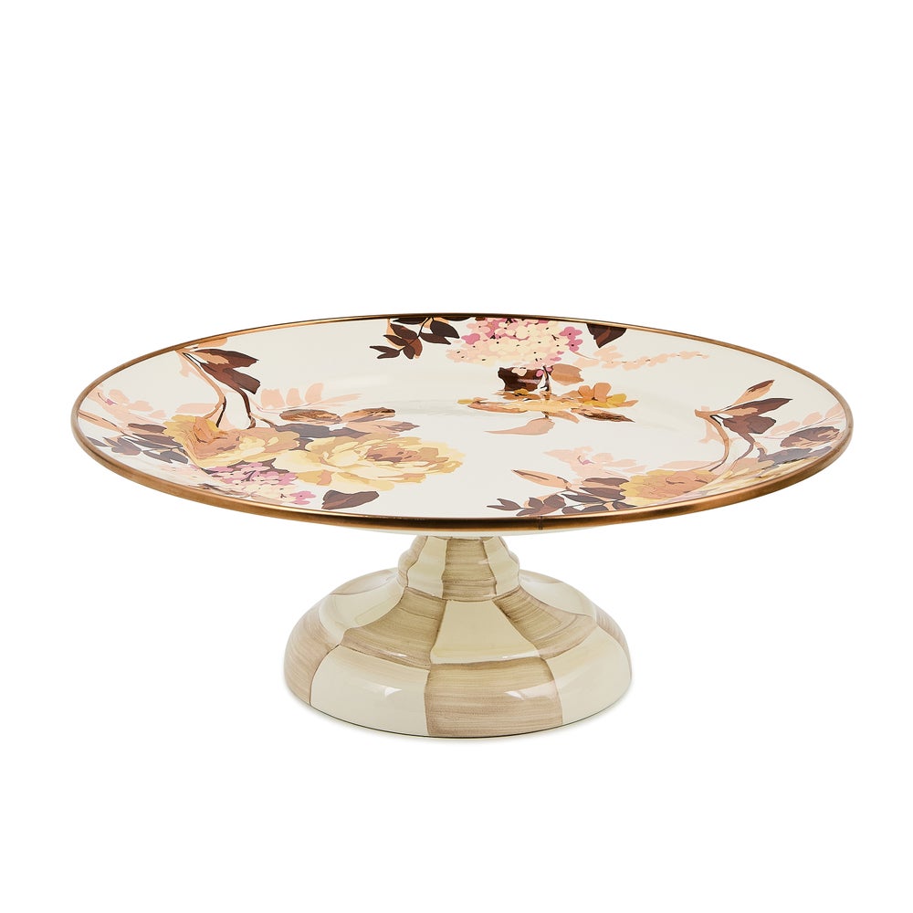 Floral Pedestal Platter