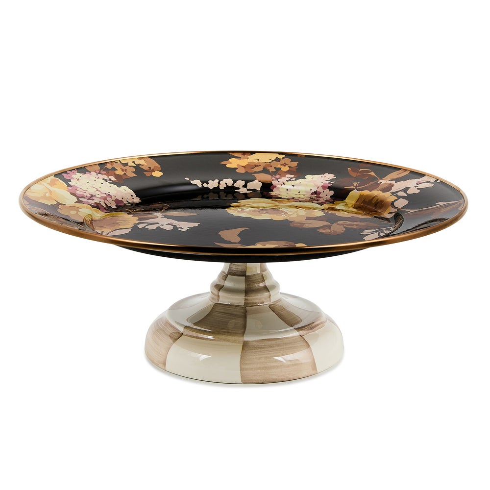 Floral Pedestal Platter
