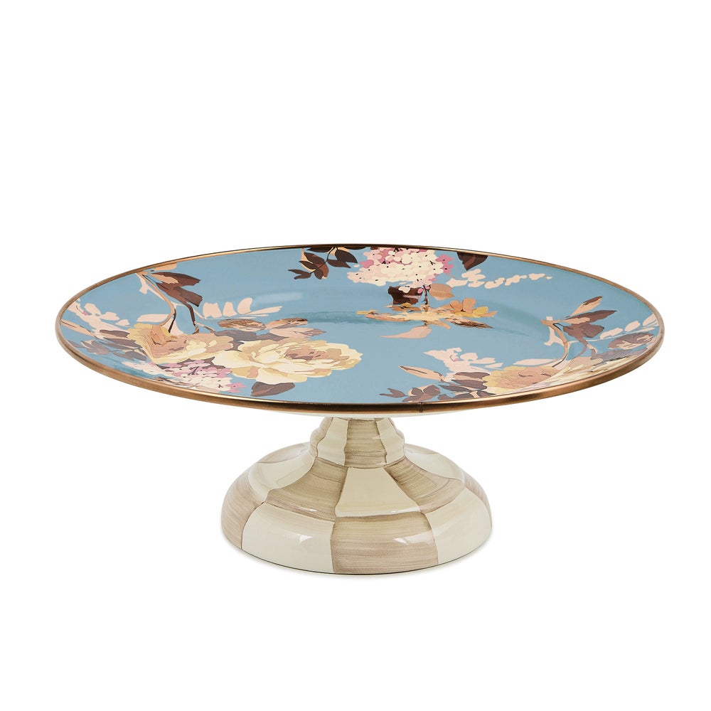 Floral Pedestal Platter