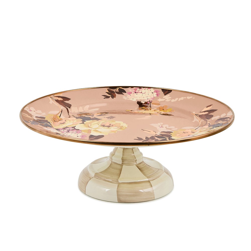 Floral Pedestal Platter