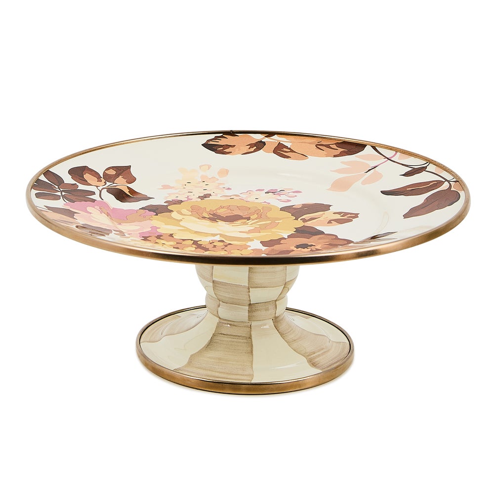 Floral Pedestal Platter