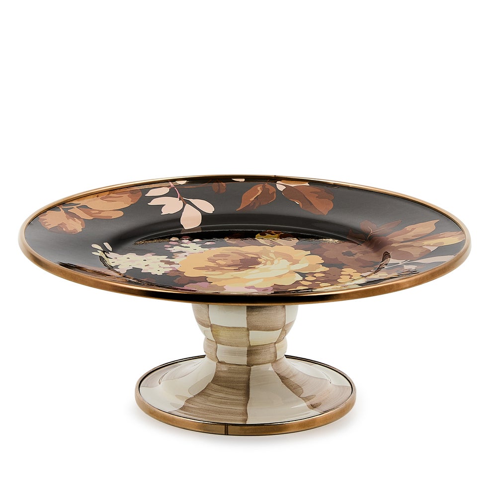 Floral Pedestal Platter