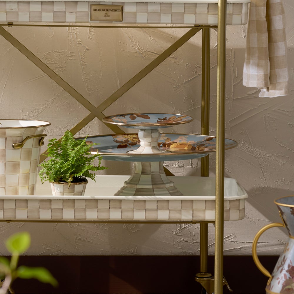 Floral Pedestal Platter