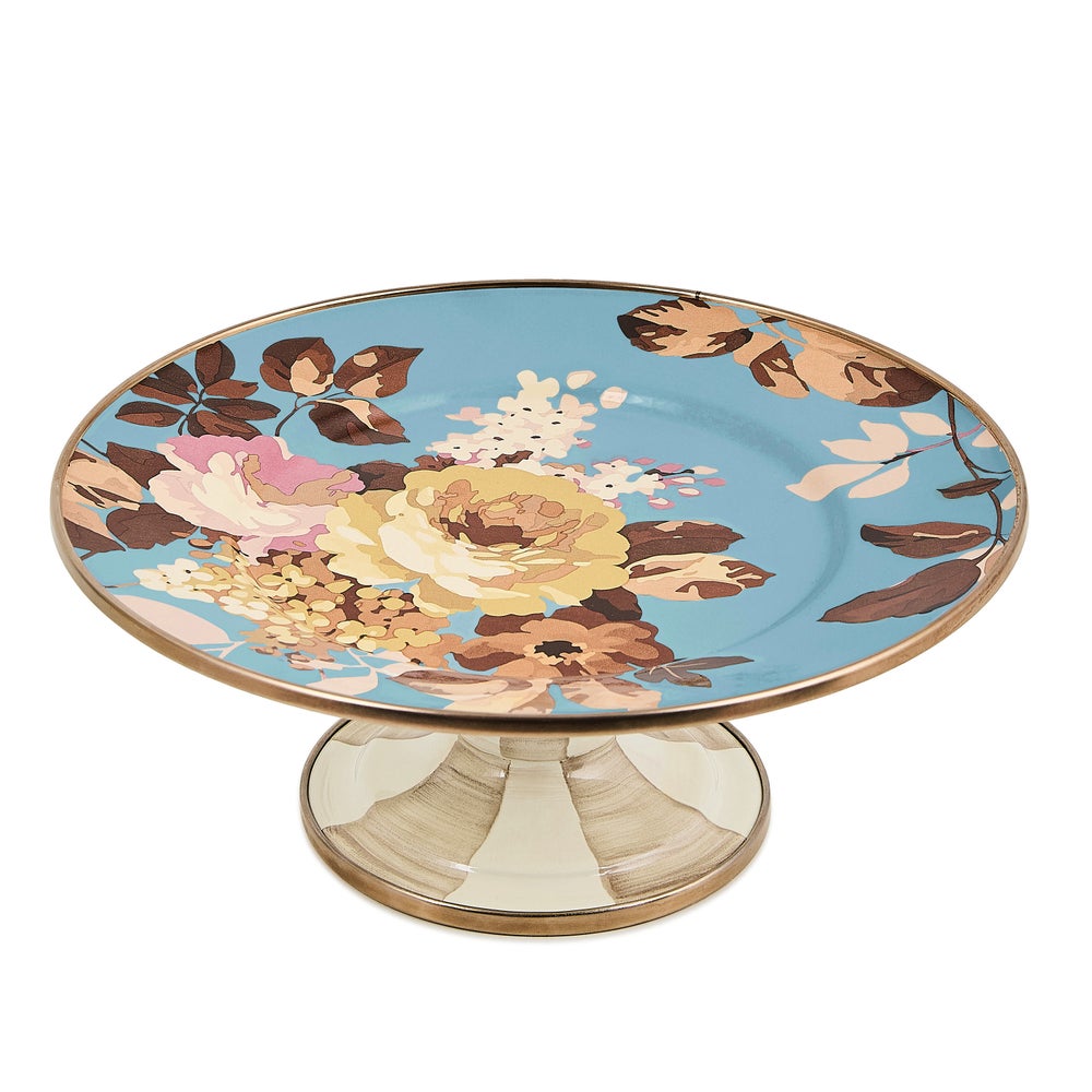 Floral Pedestal Platter