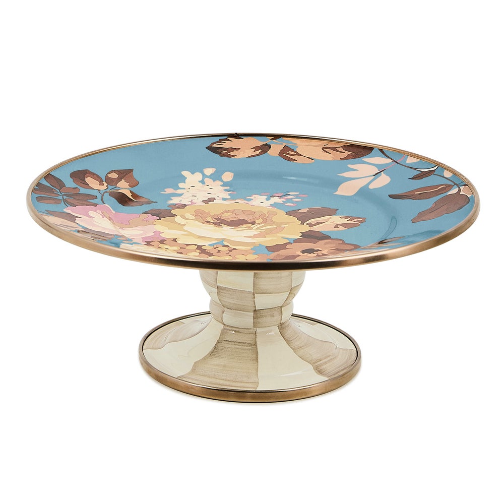Floral Pedestal Platter