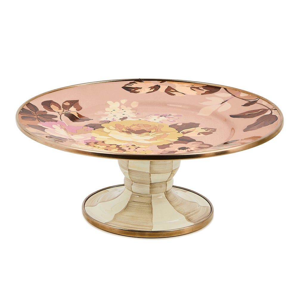 Floral Pedestal Platter