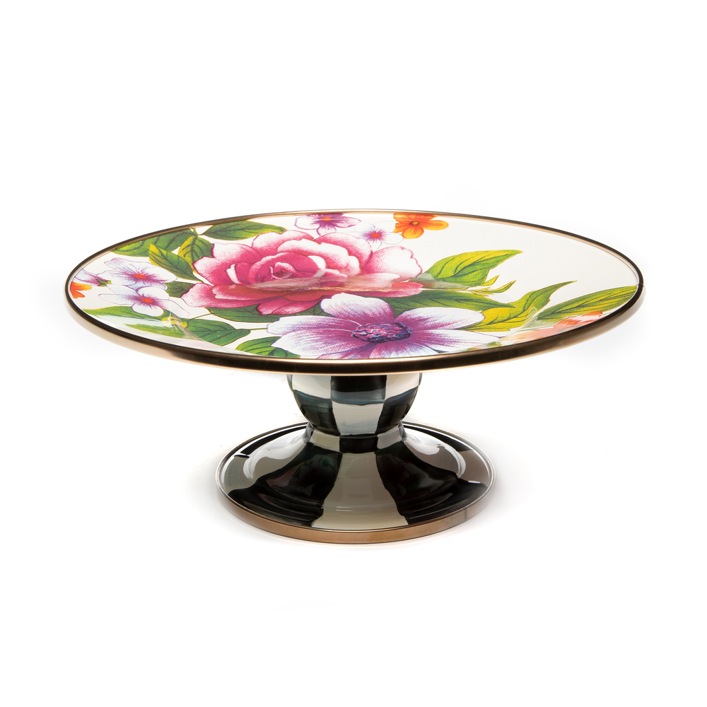 Floral Pedestal Platter