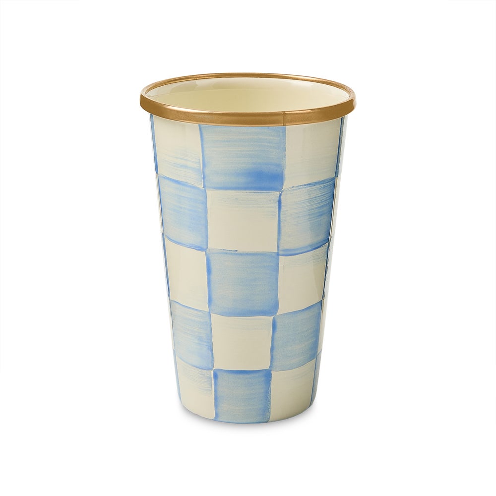 Check Enamel Tumbler