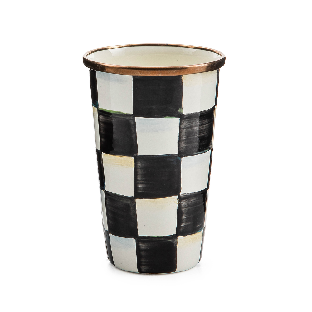 Check Enamel Tumbler