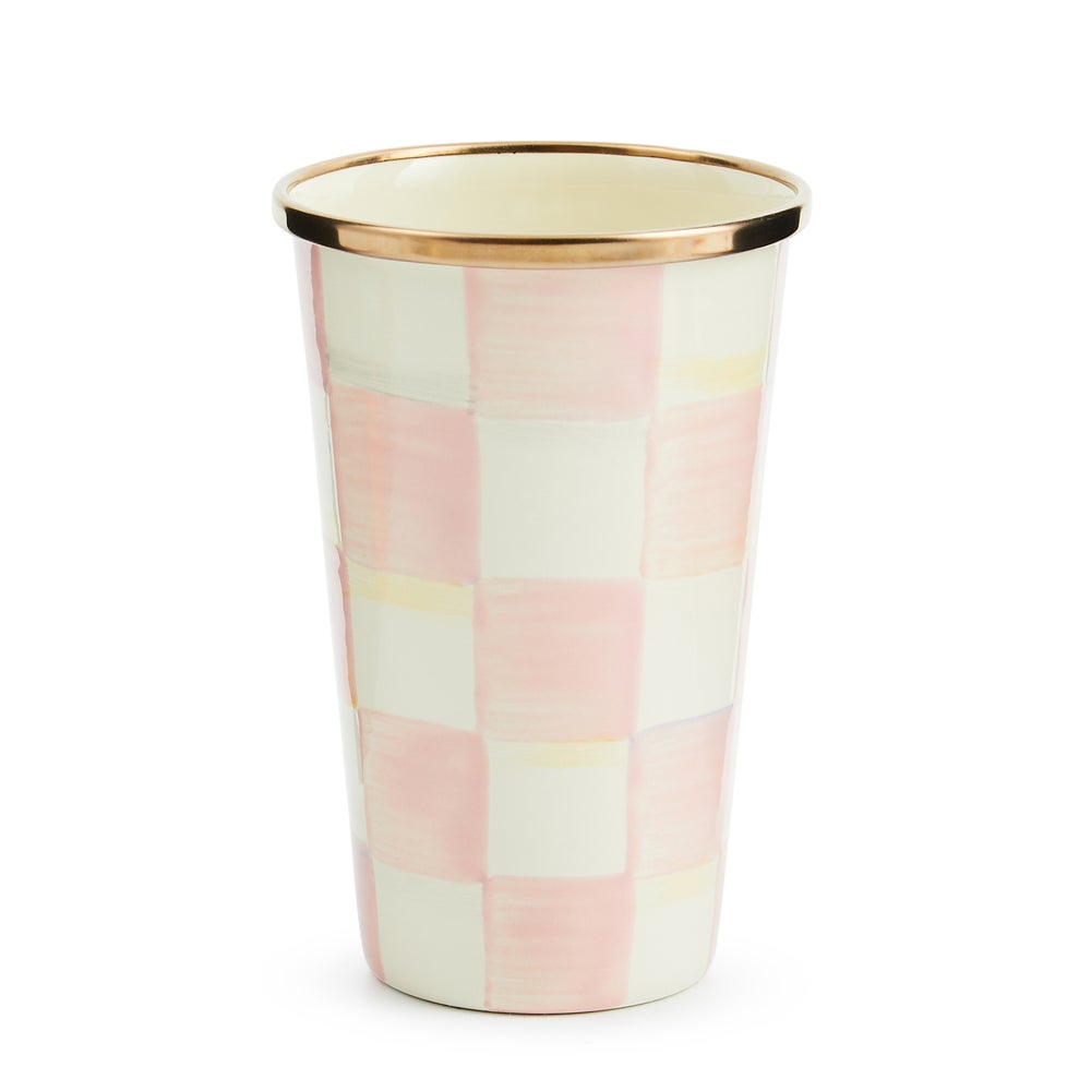 Check Enamel Tumbler