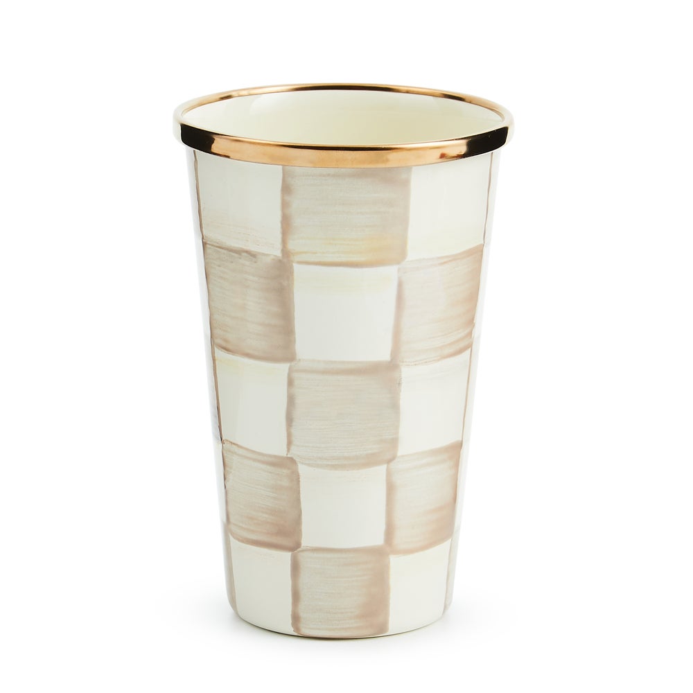 Check Enamel Tumbler