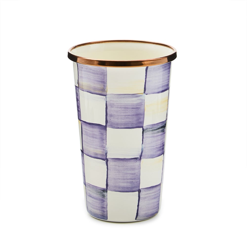 Check Enamel Tumbler