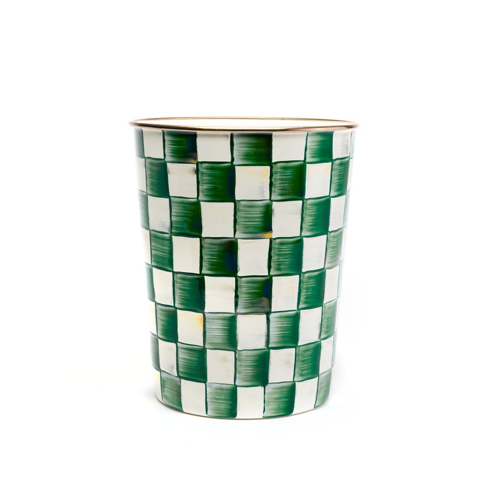 Emerald Check Enamel Bath Collection