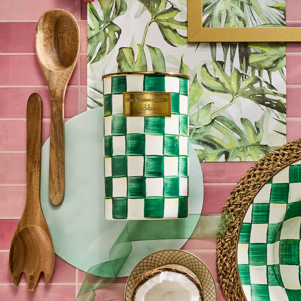 Check Enamelware Utensil Holder
