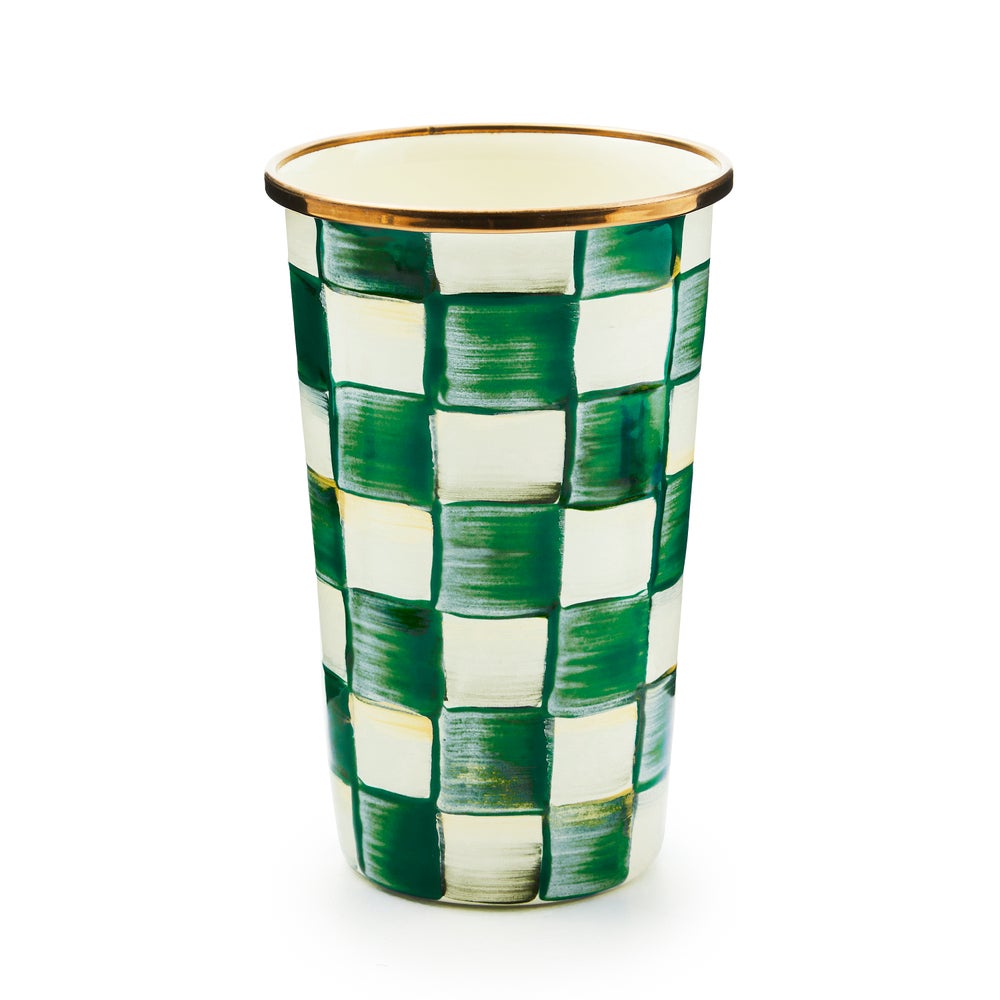 Check Enamel Tumbler