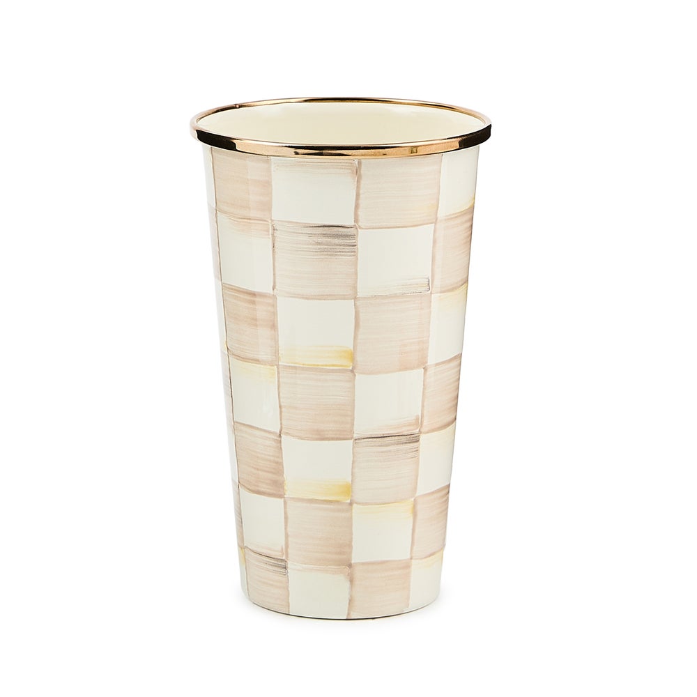 Check Enamel Tumbler