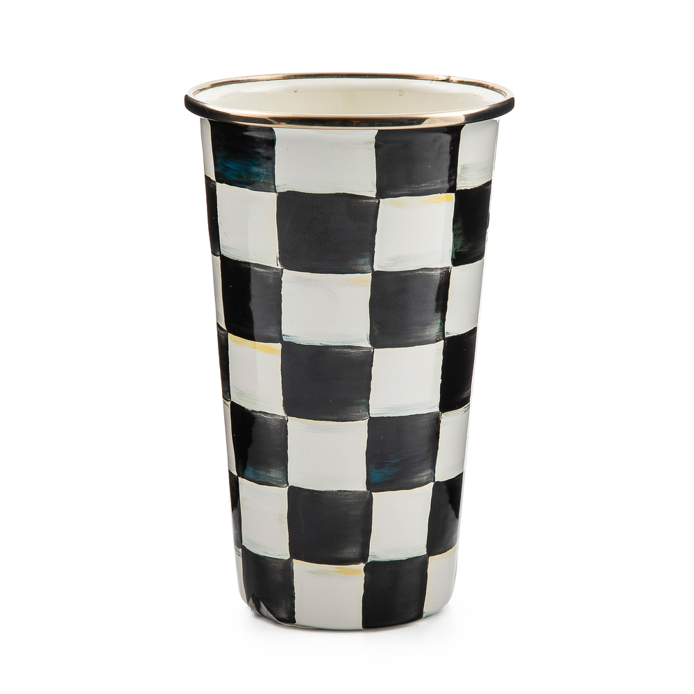 Check Enamel Tumbler