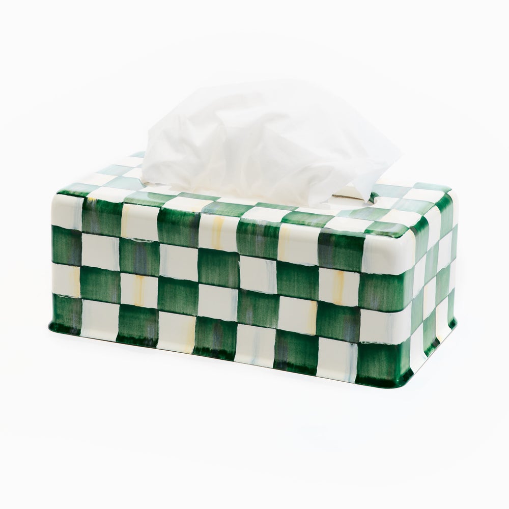 Emerald Check Enamel Bath Collection