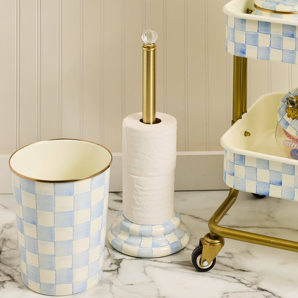 Sky Check Enamel Bath Collection