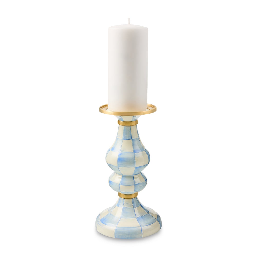 Enamel Pillar Candlestick Holder