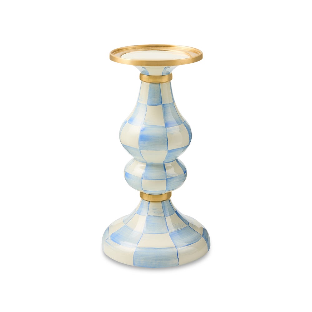 Enamel Pillar Candlestick Holder