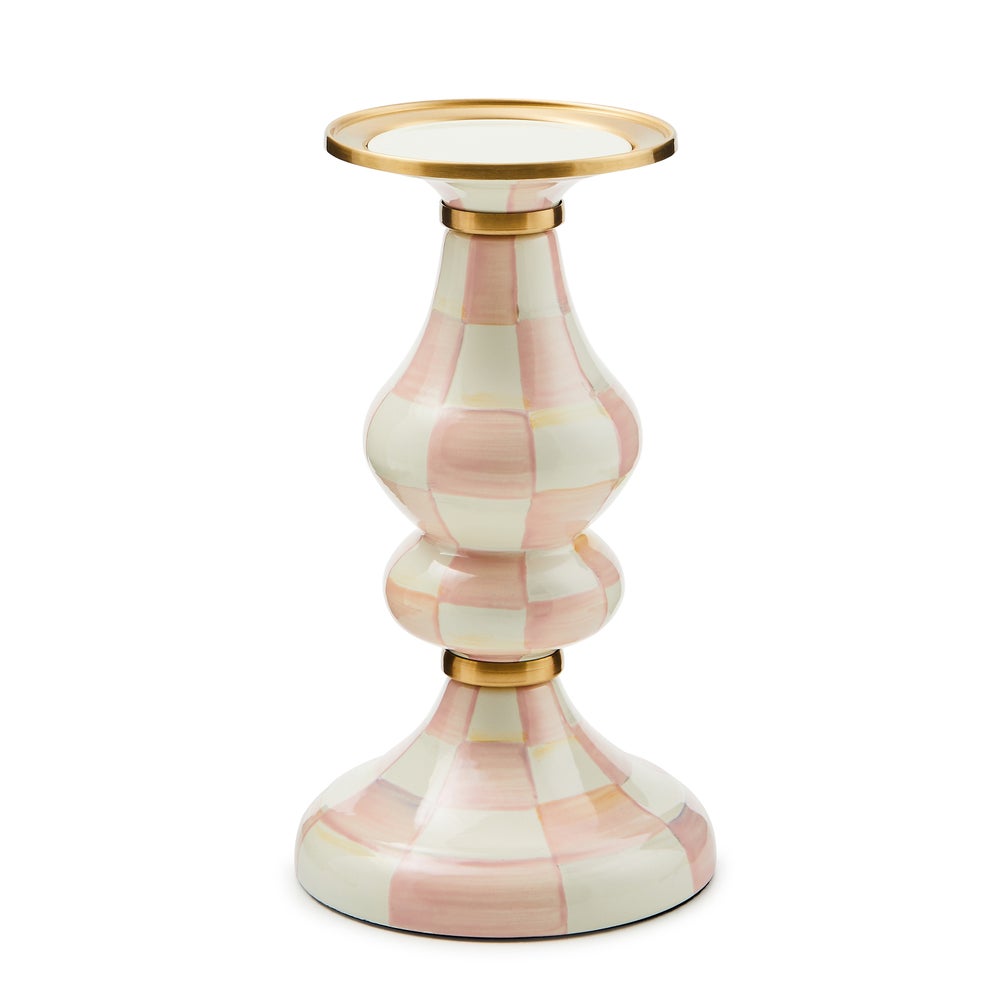 Enamel Pillar Candlestick Holder