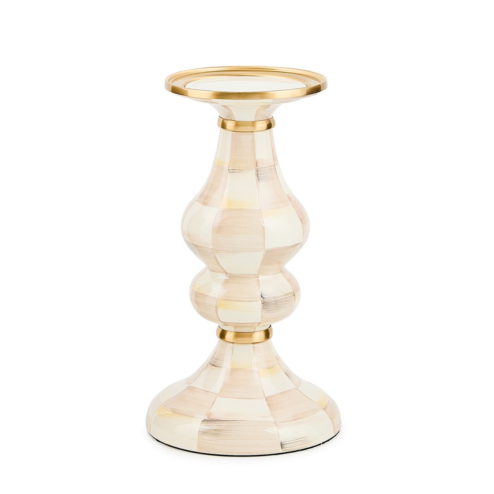 Enamel Pillar Candlestick Holder