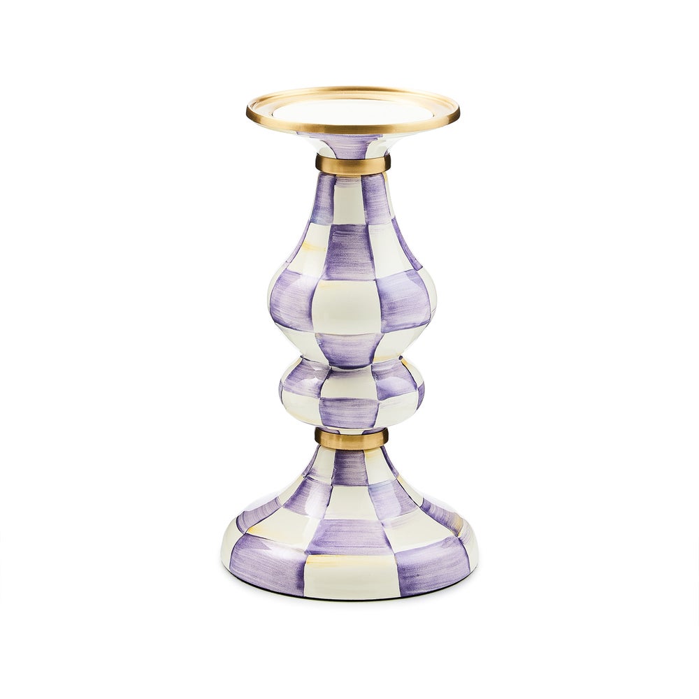 Enamel Pillar Candlestick Holder