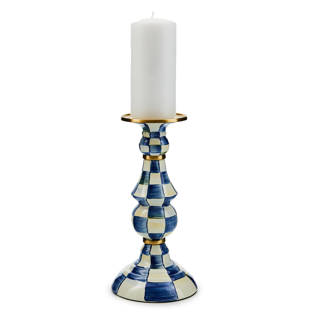 Enamel Pillar Candlestick Holder