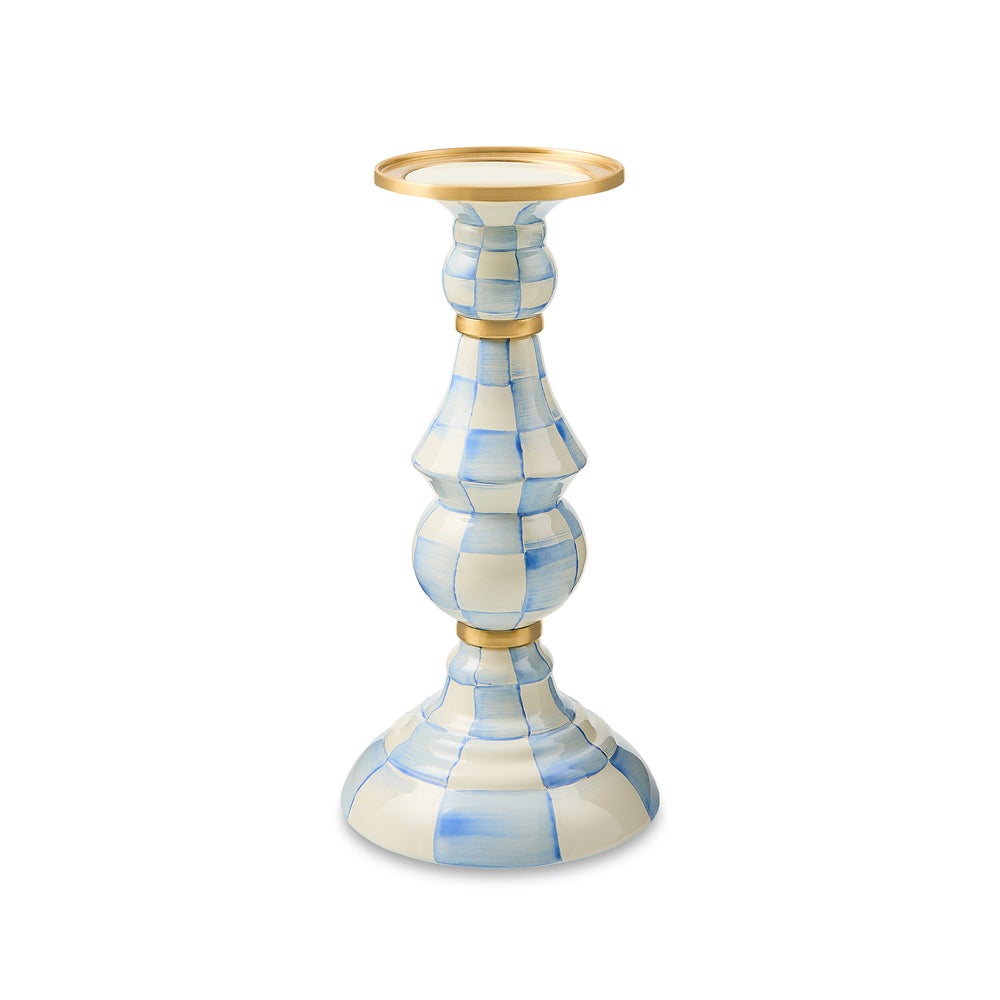 Enamel Pillar Candlestick Holder