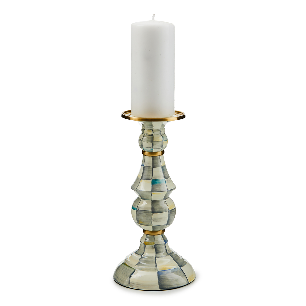Enamel Pillar Candlestick Holder