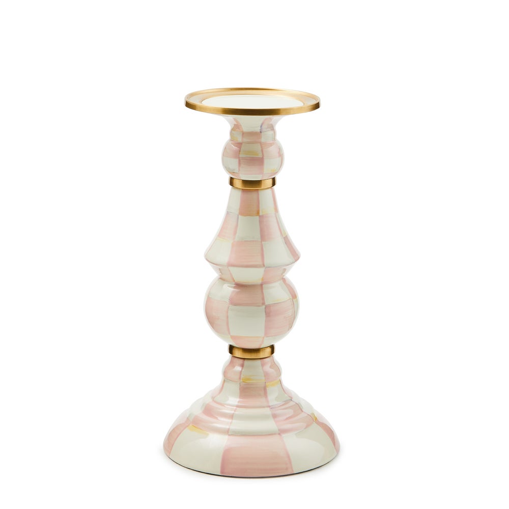 Enamel Pillar Candlestick Holder