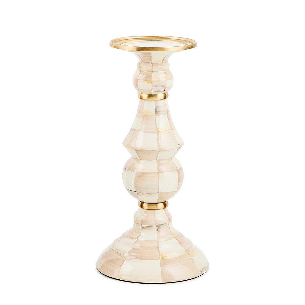Enamel Pillar Candlestick Holder