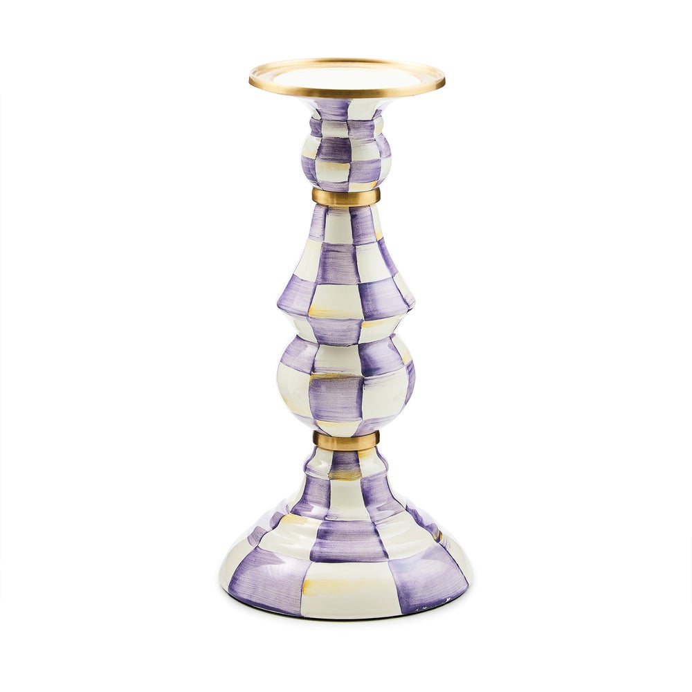 Enamel Pillar Candlestick Holder