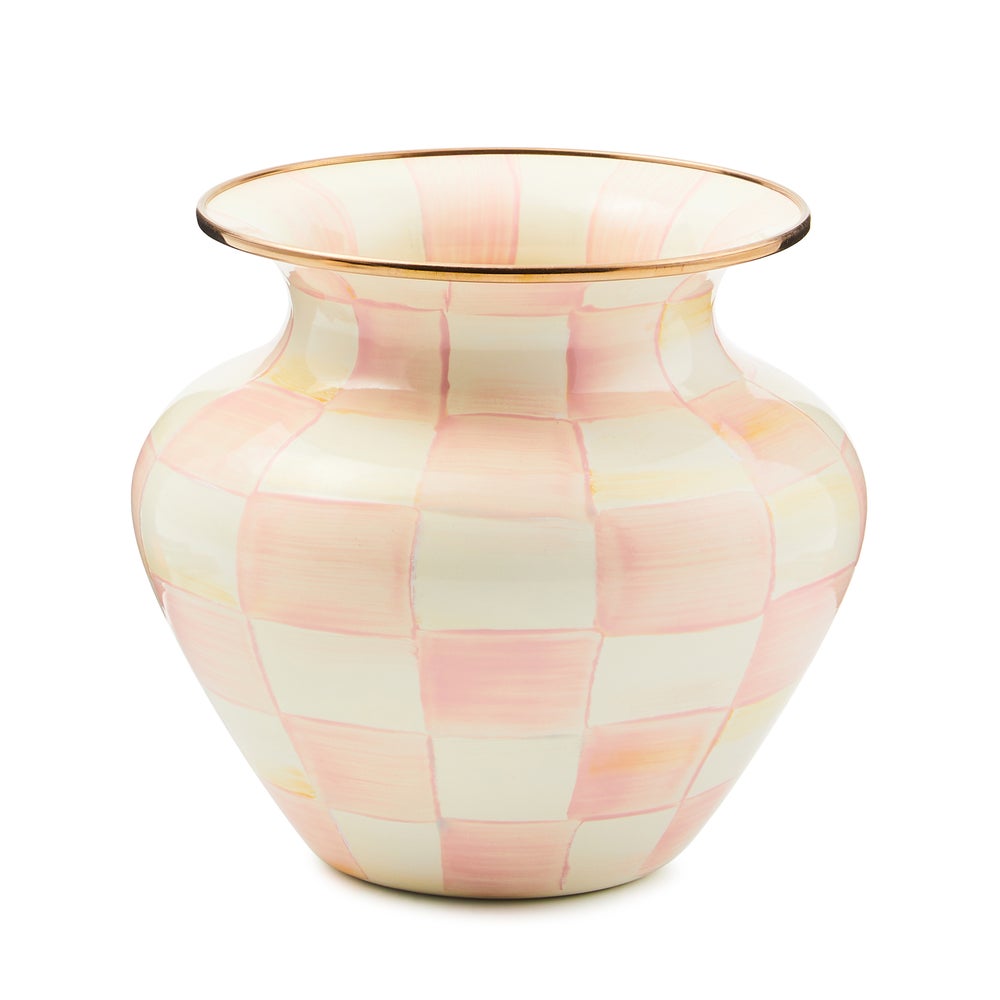 Check Enamel Large Vase