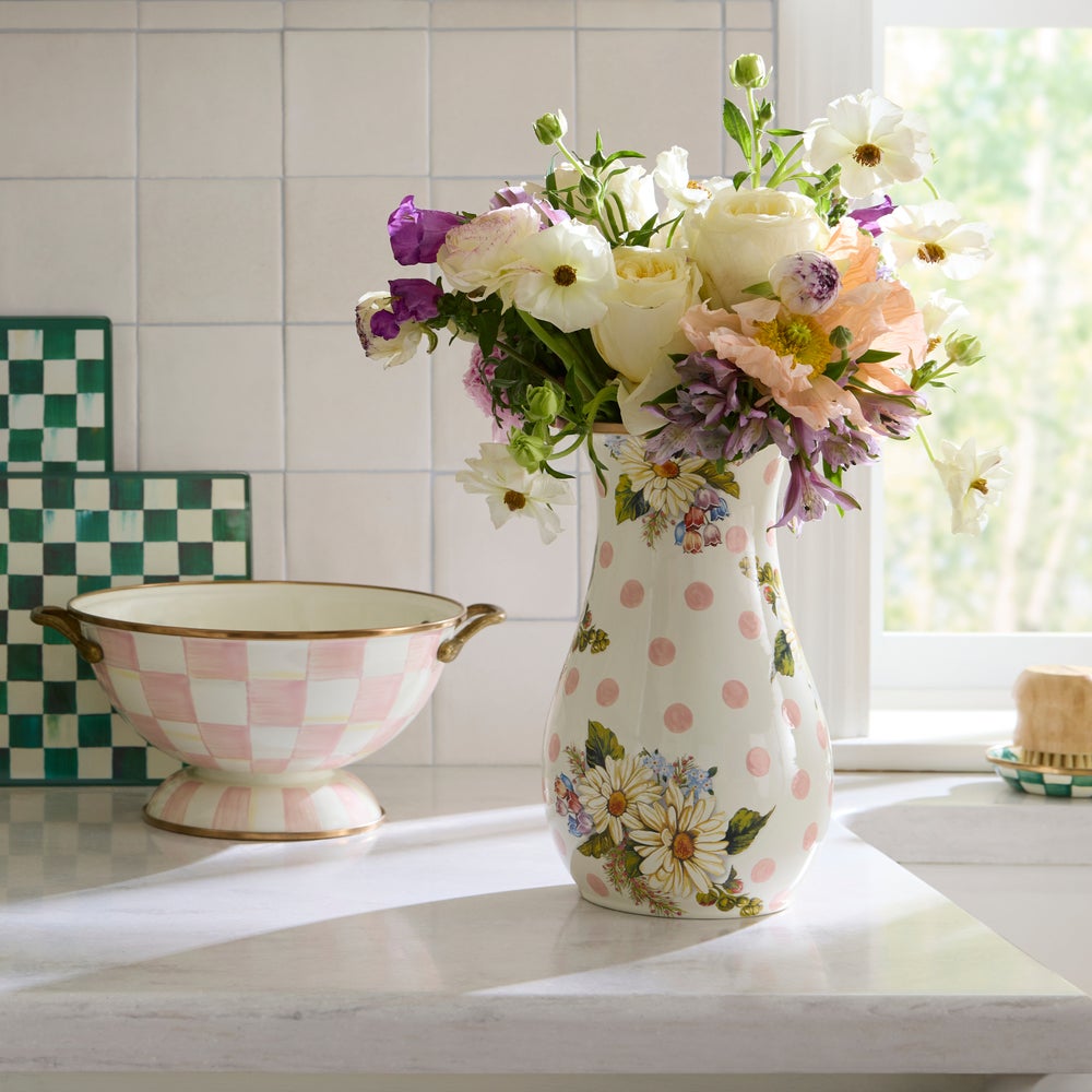 Enamel Tall Vase