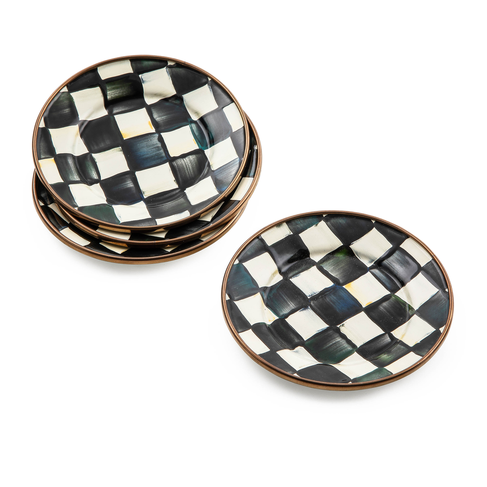 Enamelware Appetizer Plates, Set of 4