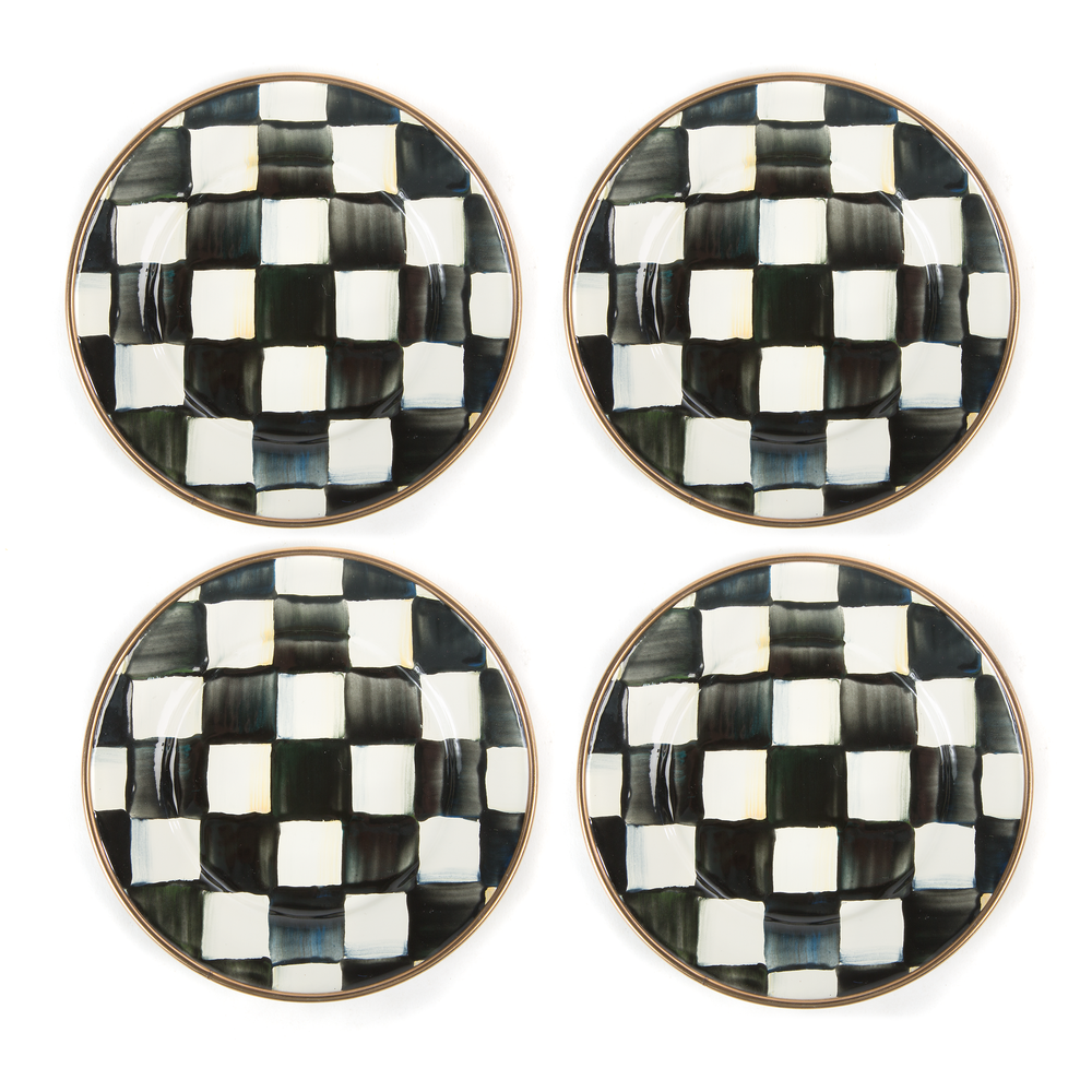Enamelware Appetizer Plates, Set of 4
