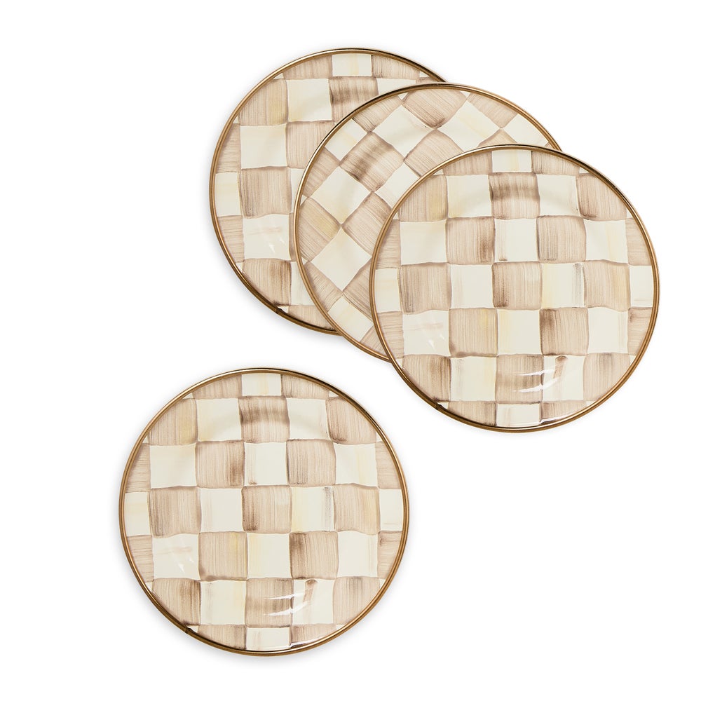 Enamelware Appetizer Plates, Set of 4